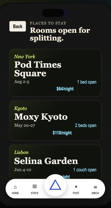 TRPN mobile stays screen